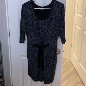 Profil Patterned Dress with Front Tie
